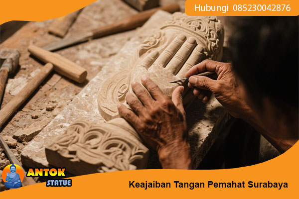 Pemahat patung batu Surabaya
